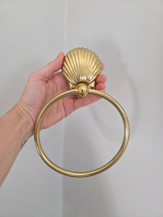 Brass Shell Towel Holder