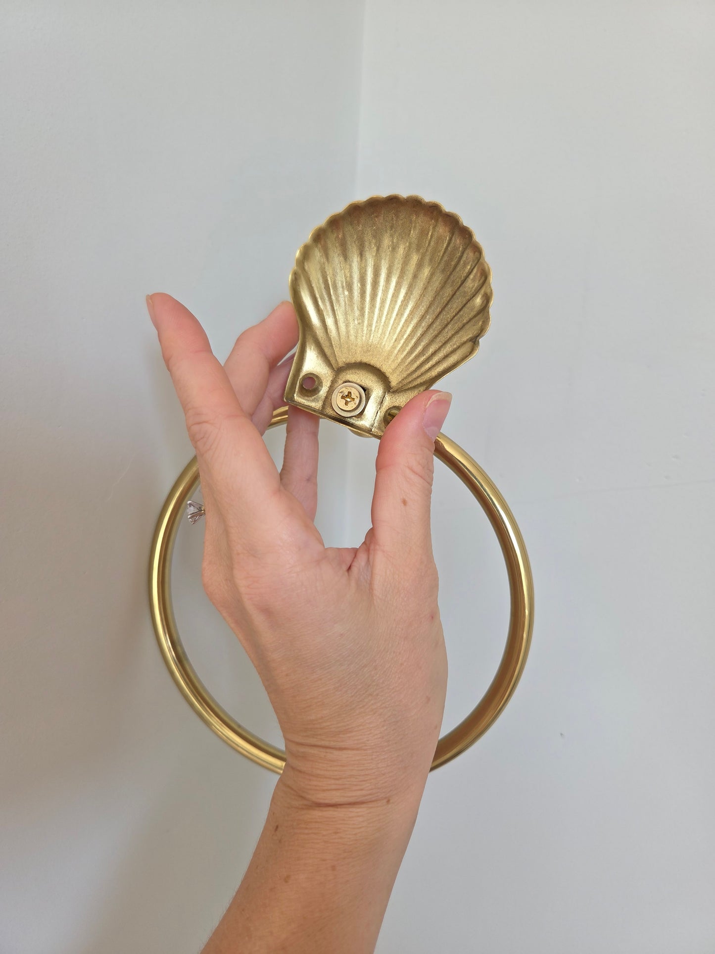 Brass Shell Towel Holder