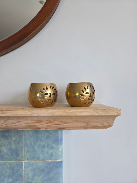 Pair of Vintage Sun Tealight Votives