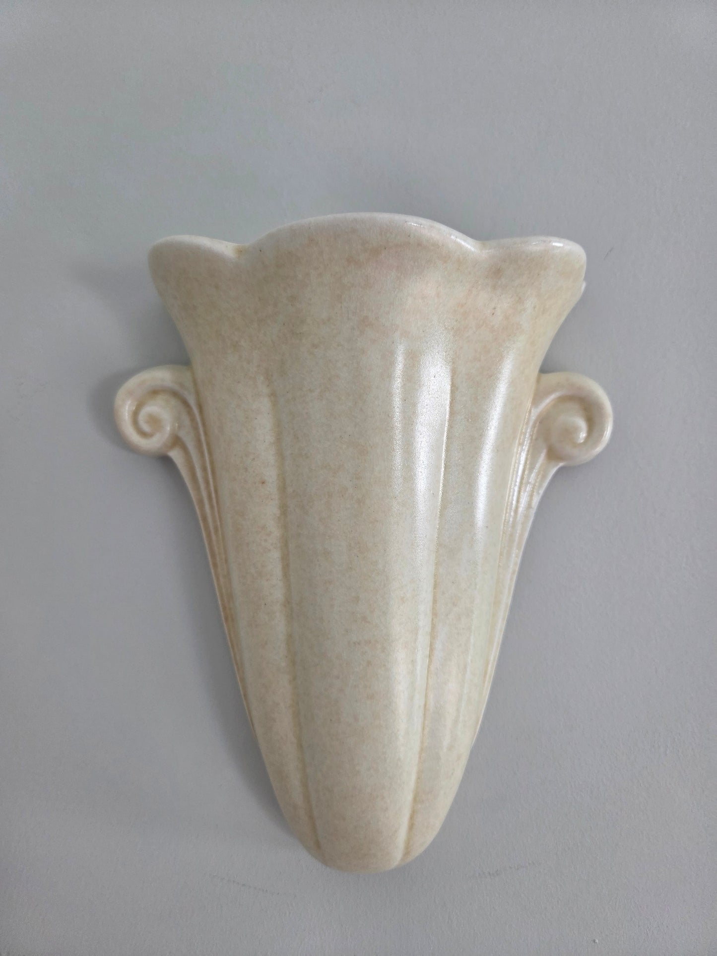Pair of Vintage Scallop Wall Vases