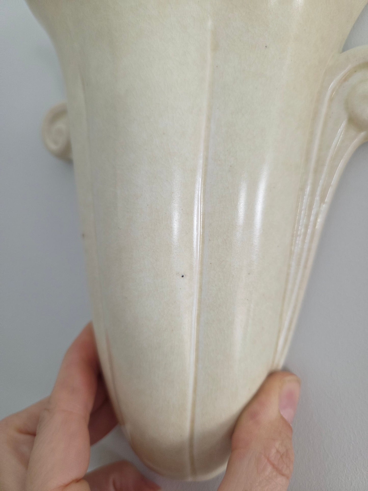Pair of Vintage Scallop Wall Vases