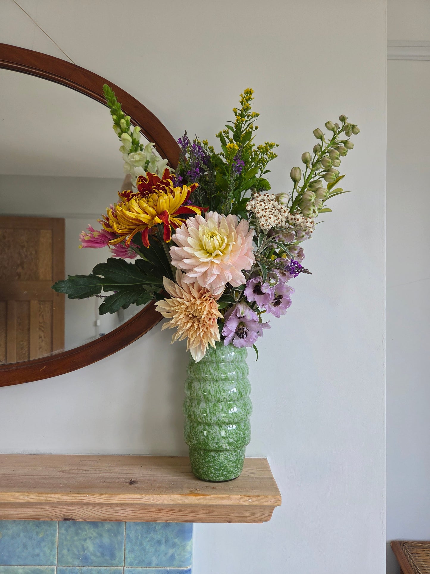 Art Deco Speckled Glass Vase