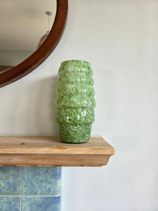 Art Deco Speckled Glass Vase