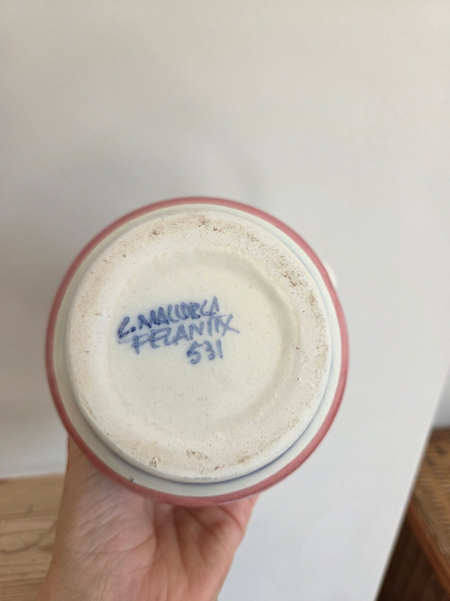 Pretty Pink and Blue Flower Jug