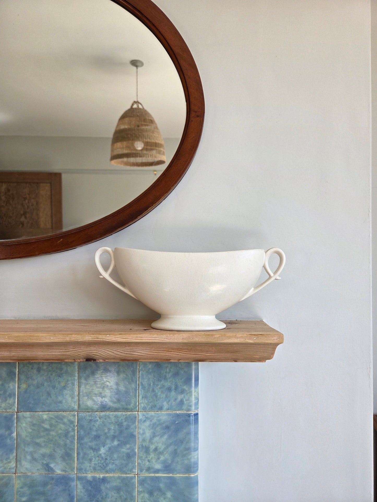 Vintage Curl Handled Mantle Vase