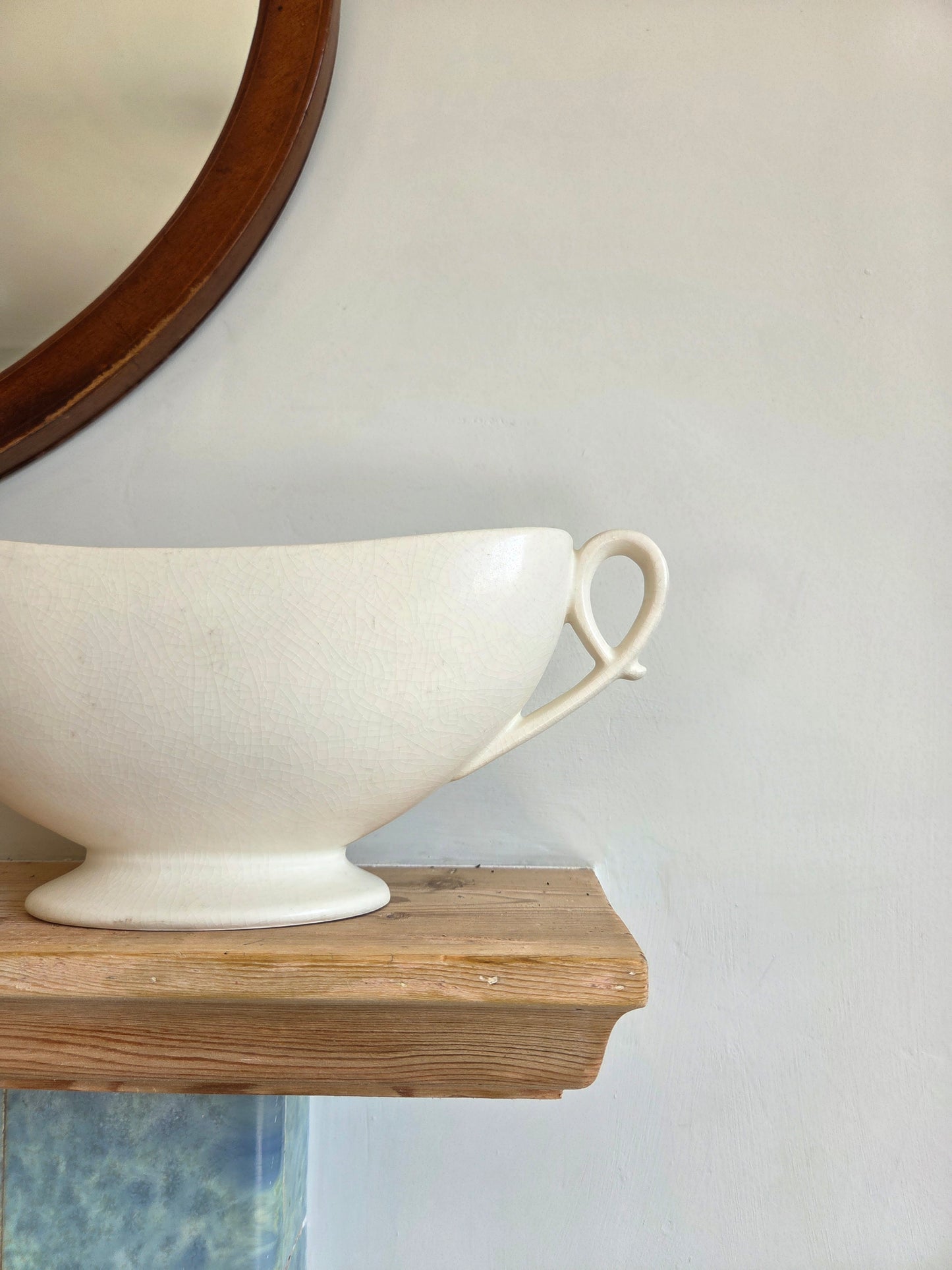 Vintage Curl Handled Mantle Vase