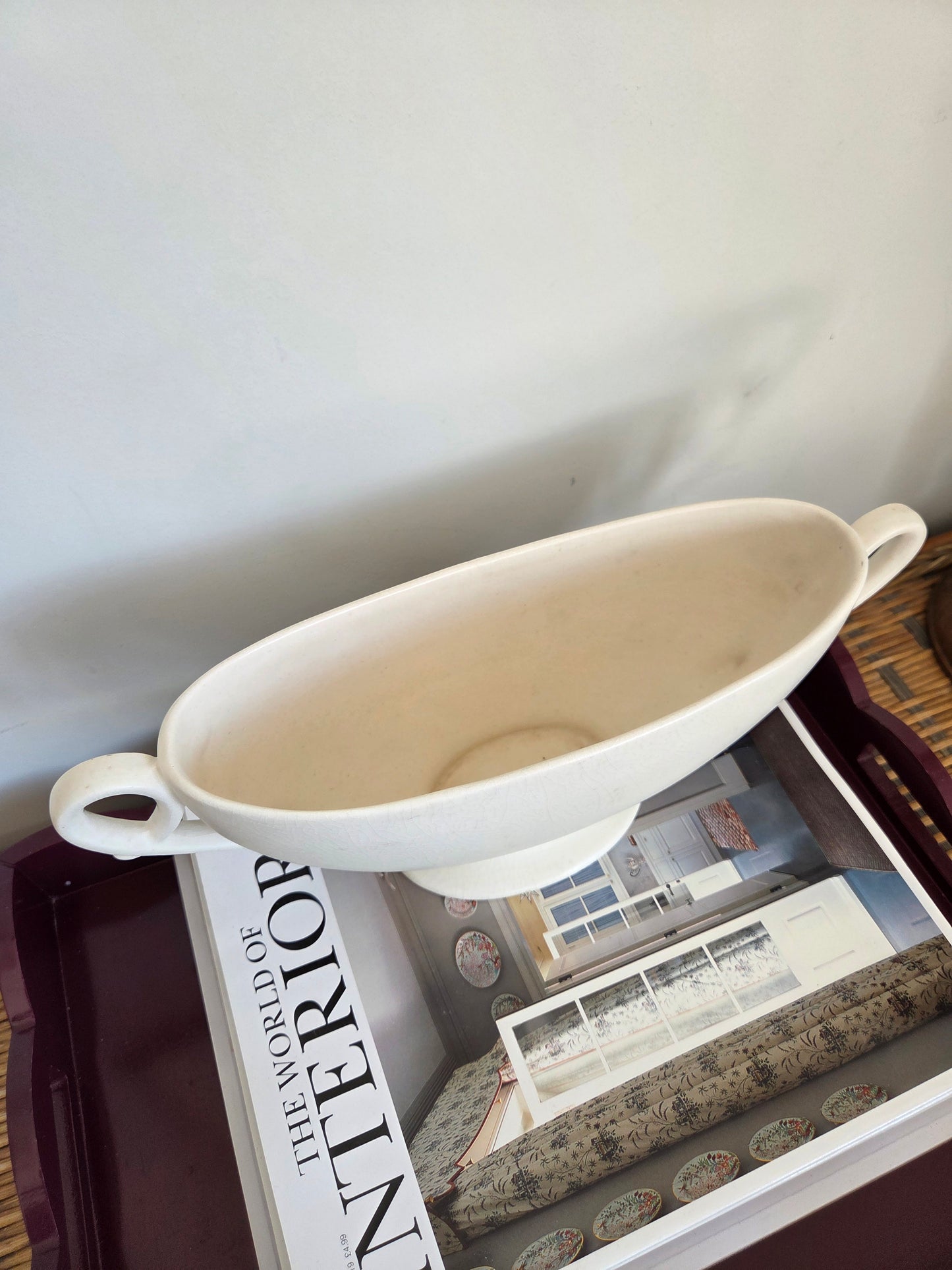 Vintage Curl Handled Mantle Vase