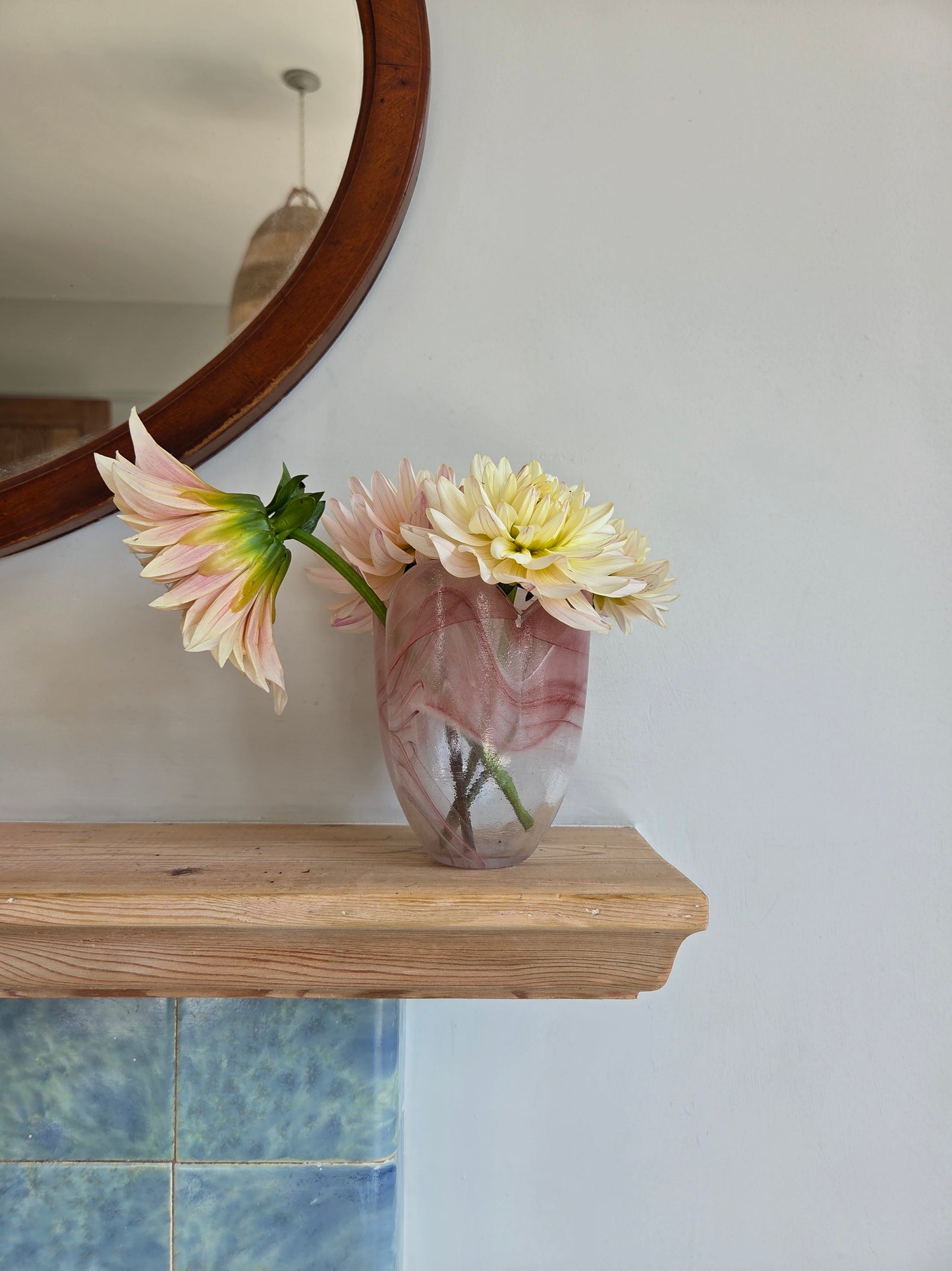 Heavy Glass Tealight Holder Vase