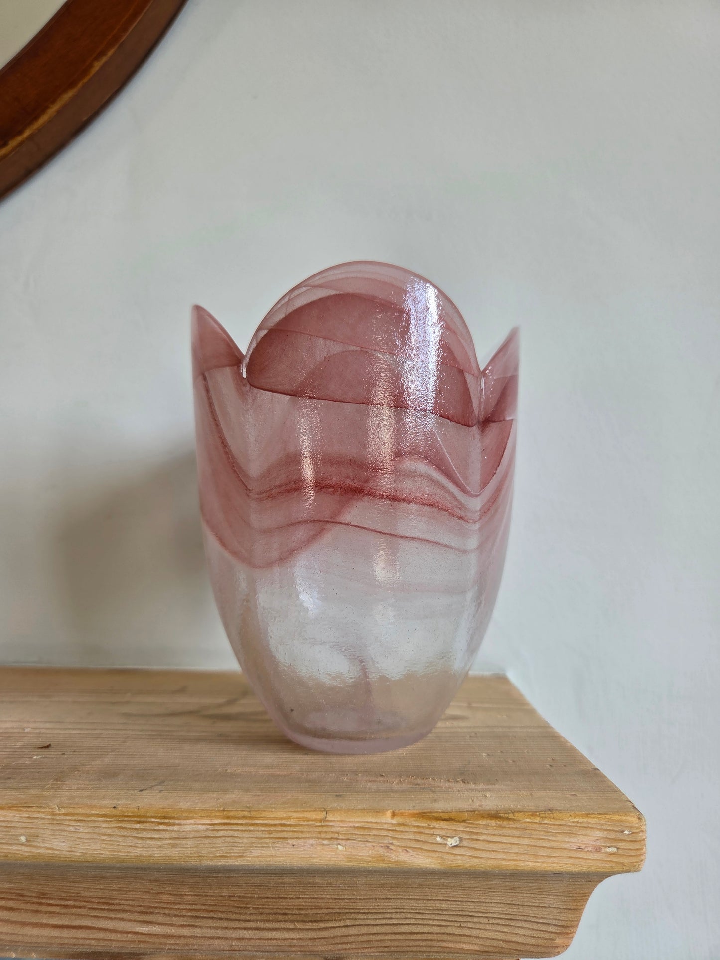 Heavy Glass Tealight Holder Vase