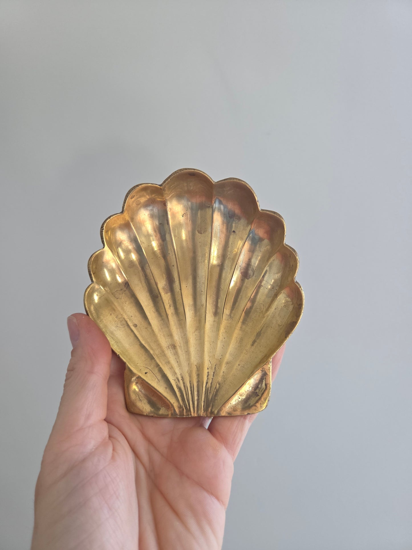 Vintage Brass Clam Shell