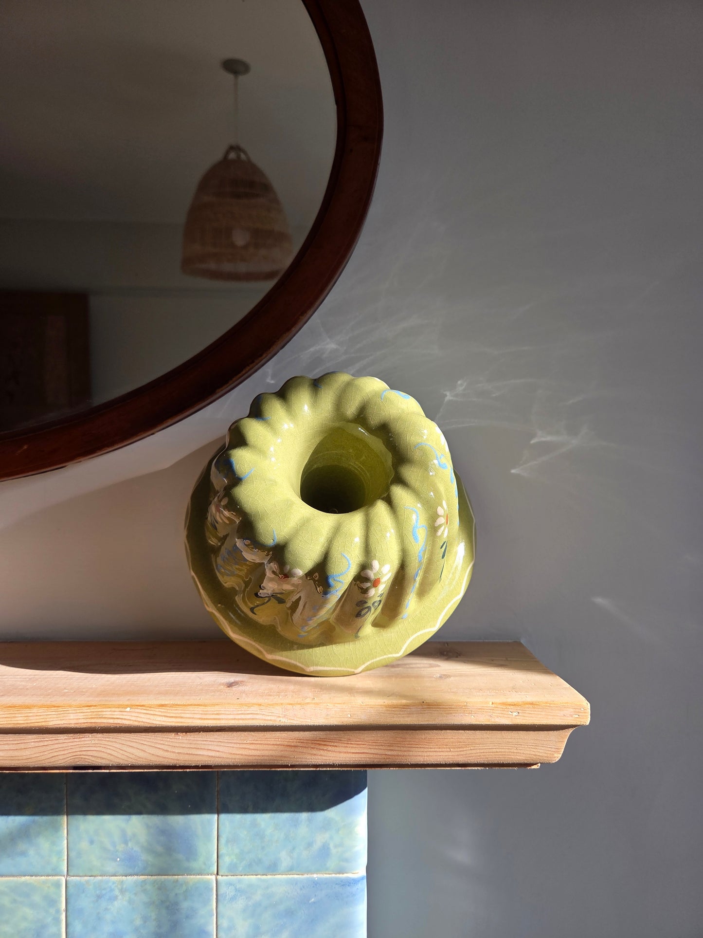 Large Green Gugelhupf Cake Mould