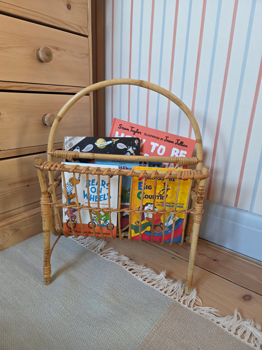 Vintage Bamboo Magazine Holder