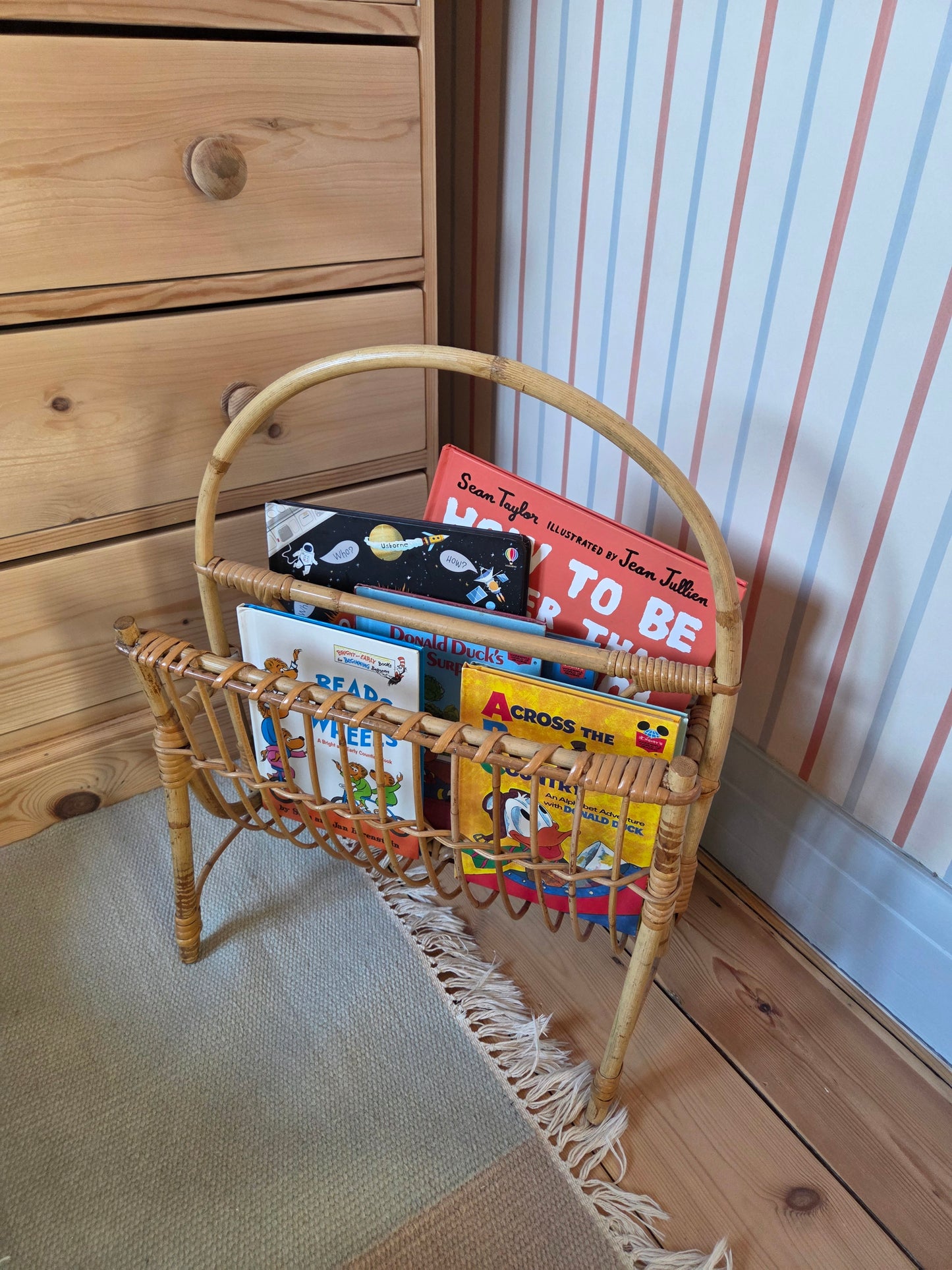 Vintage Bamboo Magazine Holder