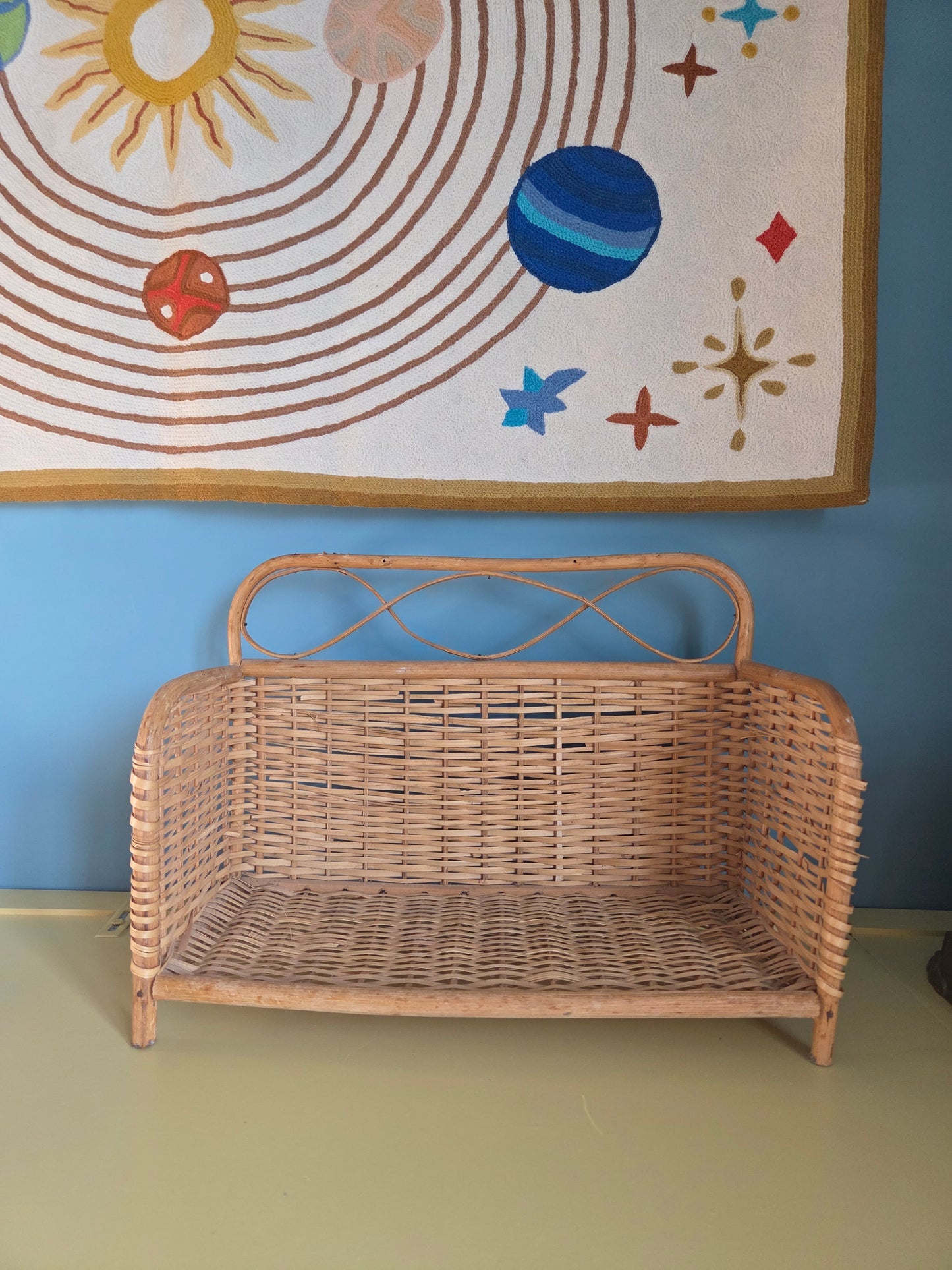 Vintage Wicker Shelf