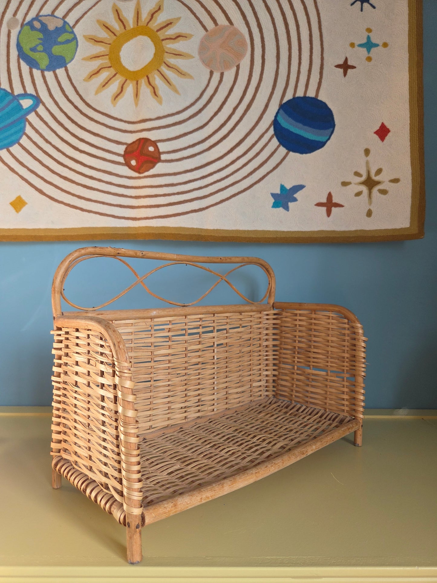 Vintage Wicker Shelf
