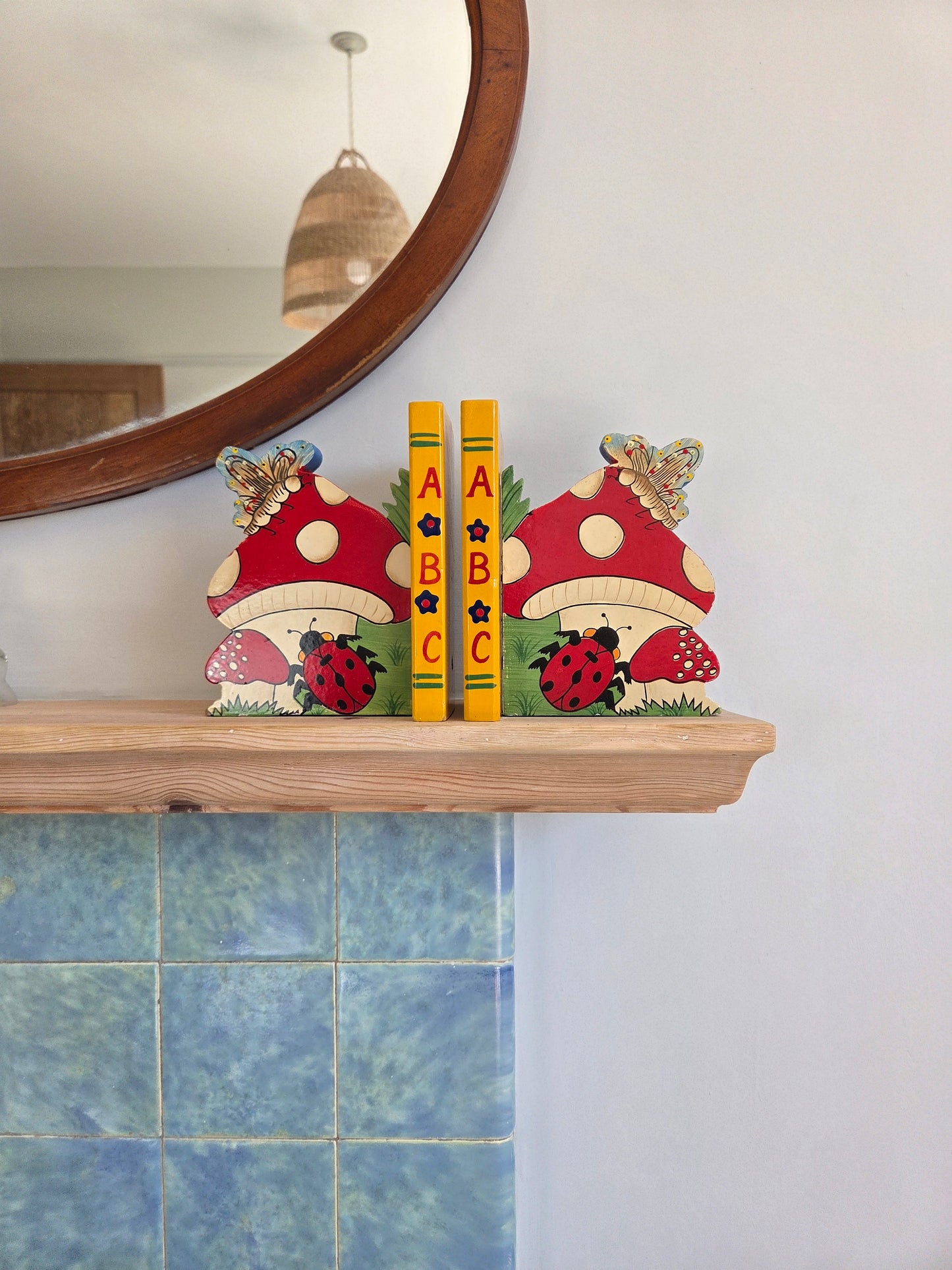 Vintage Mushroom Bookends