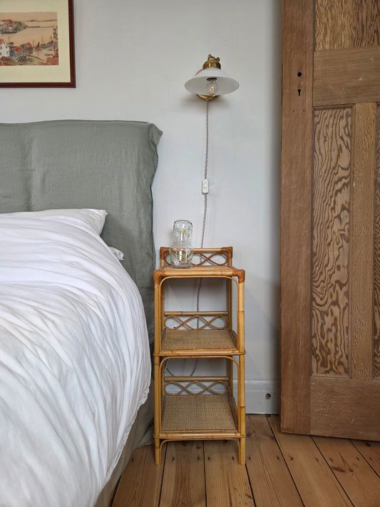 Bamboo and Wicker 3 Tier Shelf