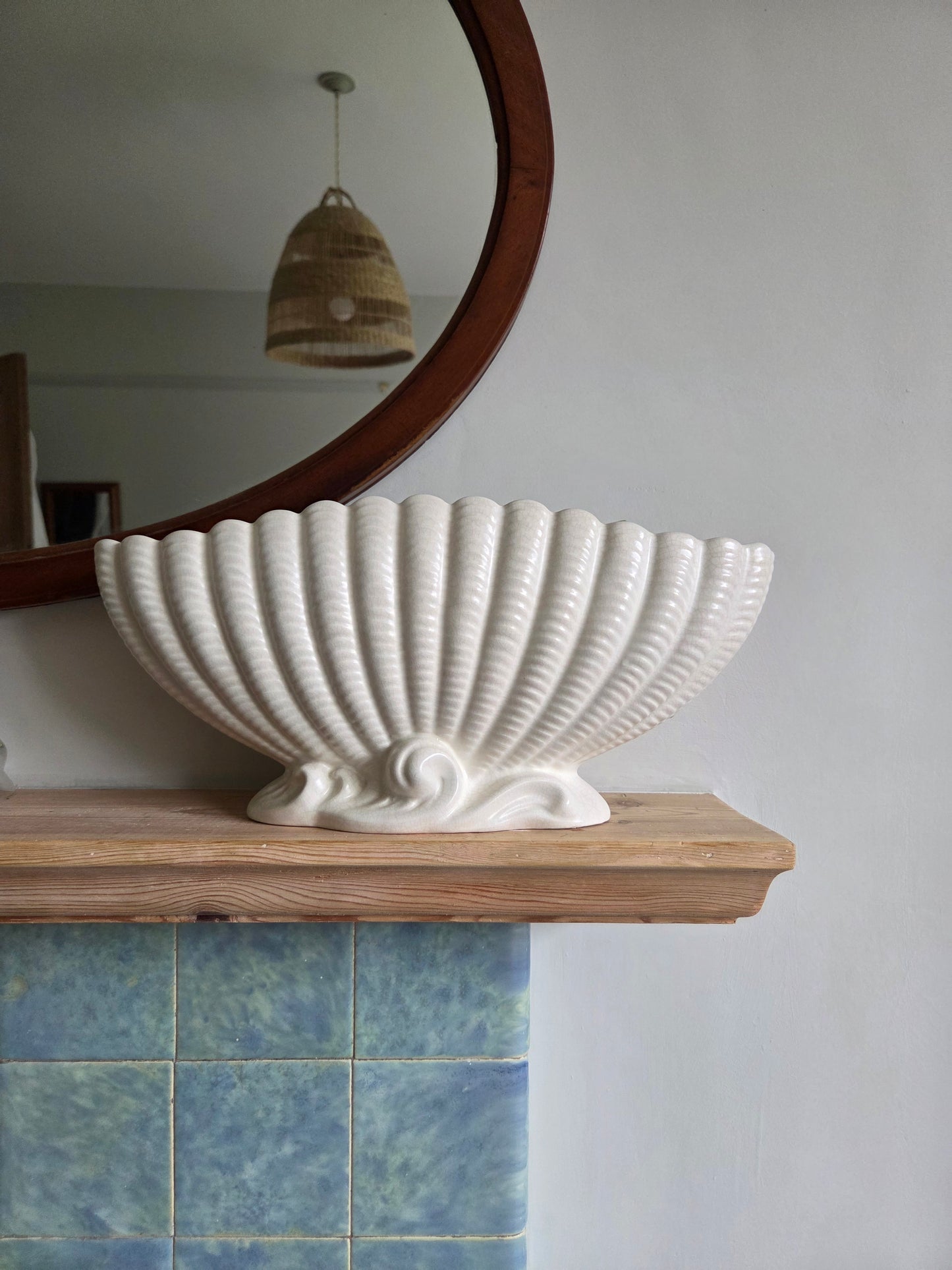 Vintage Shell Mantle Vase