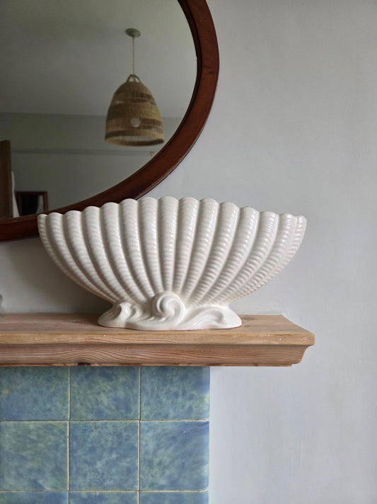 Vintage Shell Mantle Vase