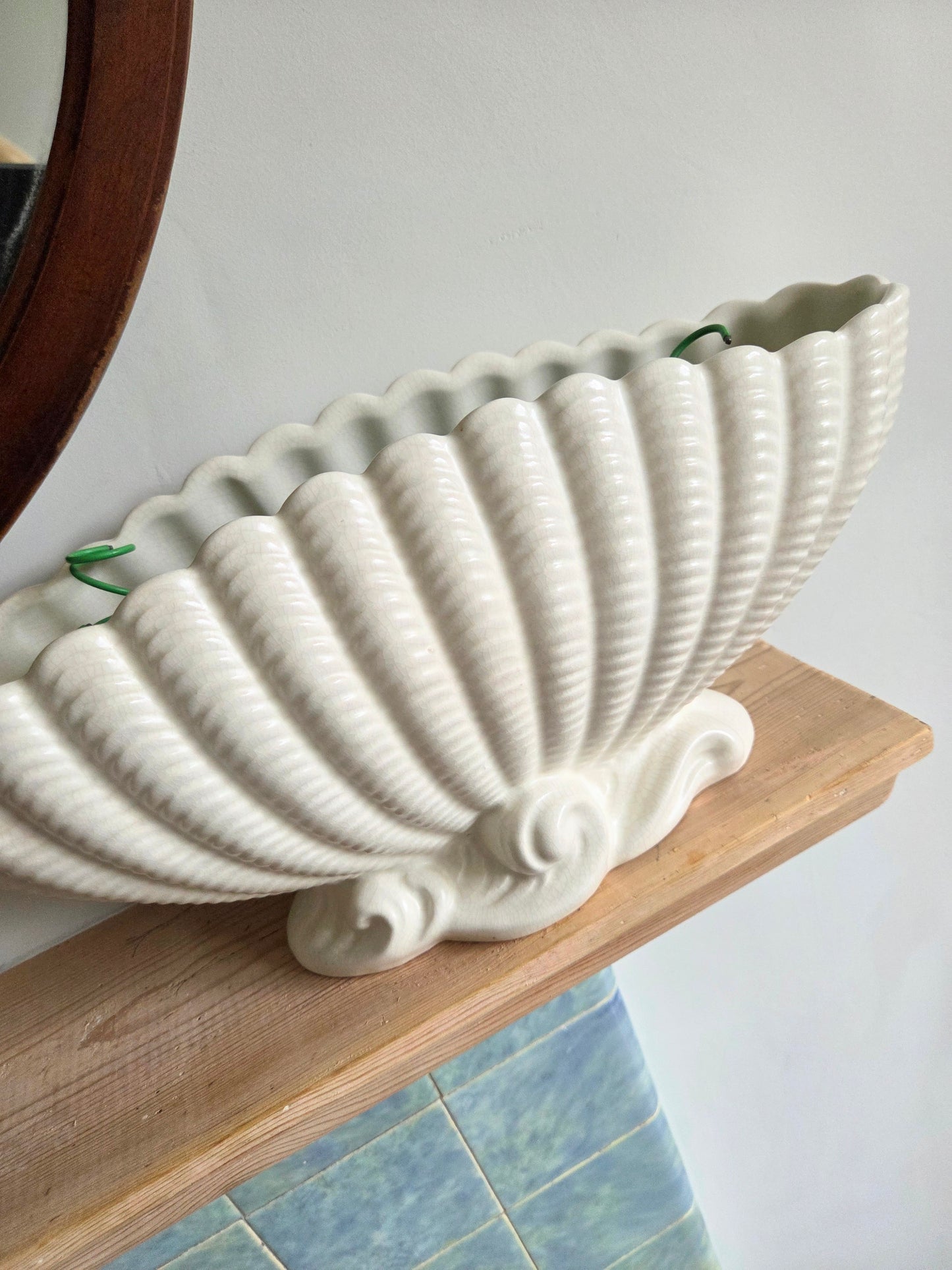 Vintage Shell Mantle Vase