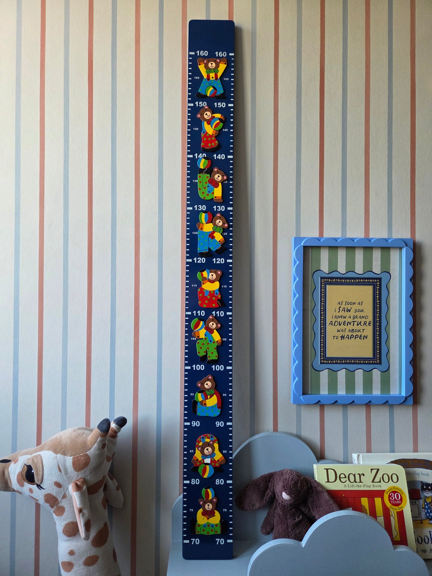 Vintage Bear Design Height Chart