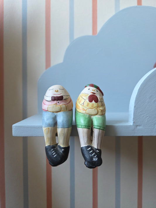 Vintage Tweedledum and Tweedledee Figurines