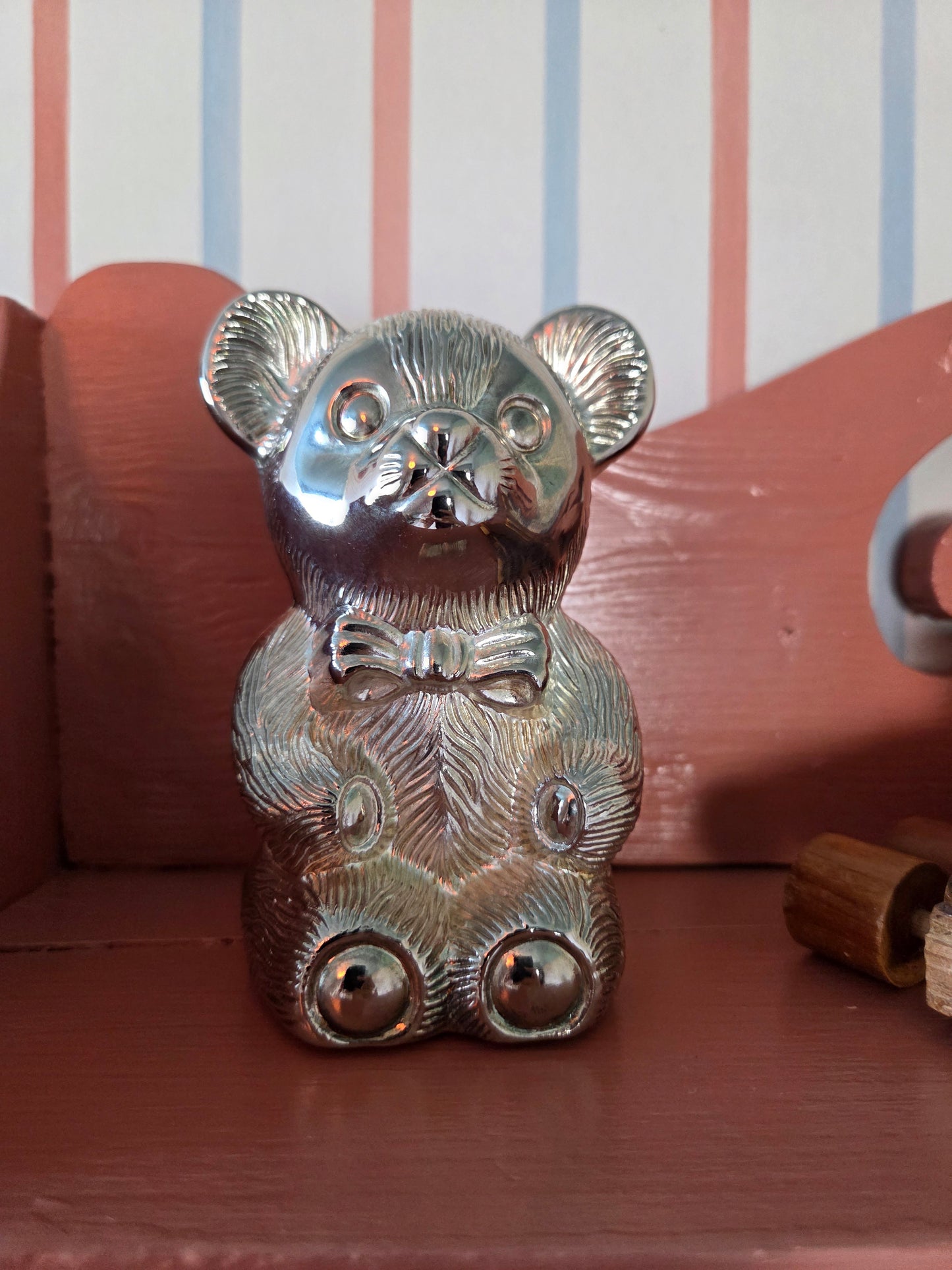 Silver Plated Bear Piggy Bank