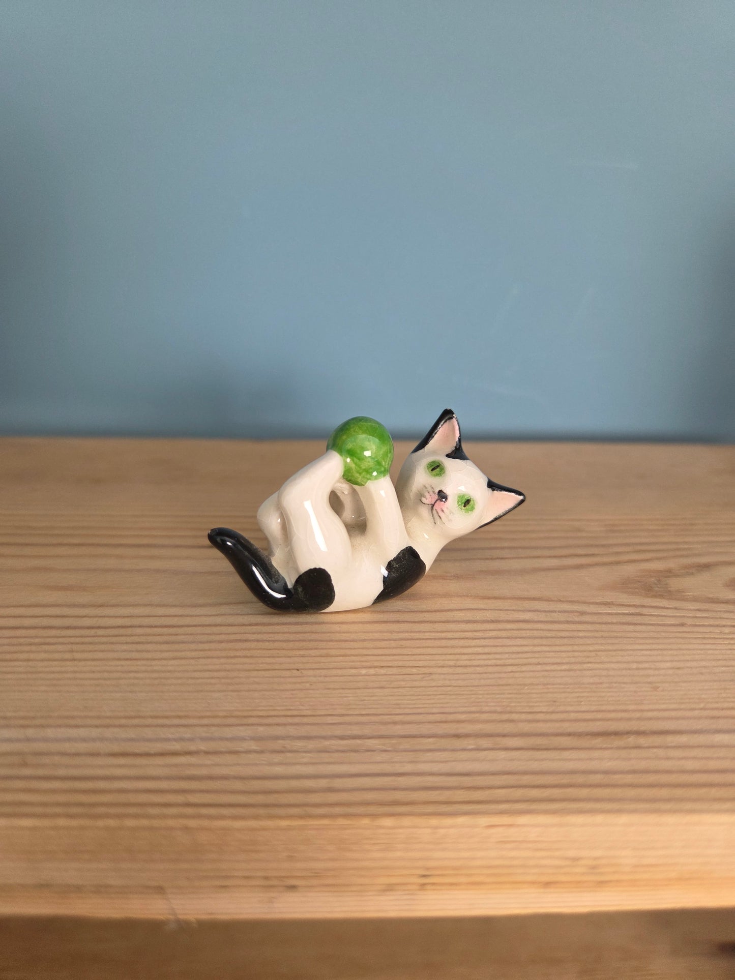 Tiny Cat with Ball Ornament