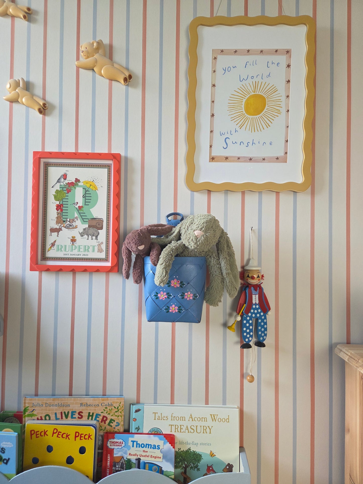 Blue Swedish Wall Basket