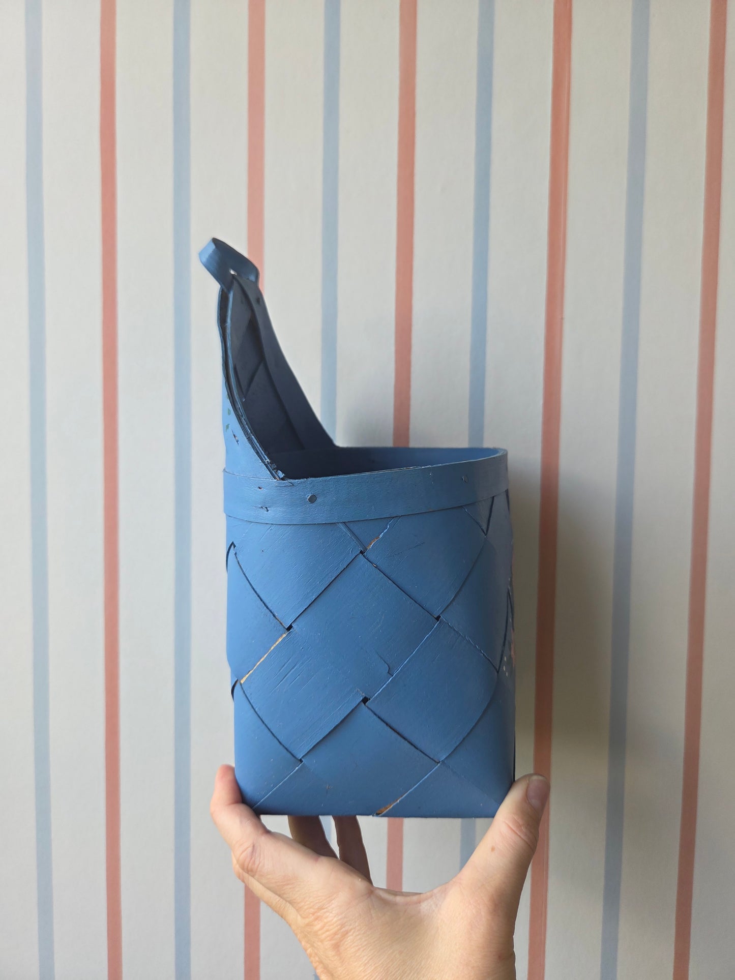 Blue Swedish Wall Basket