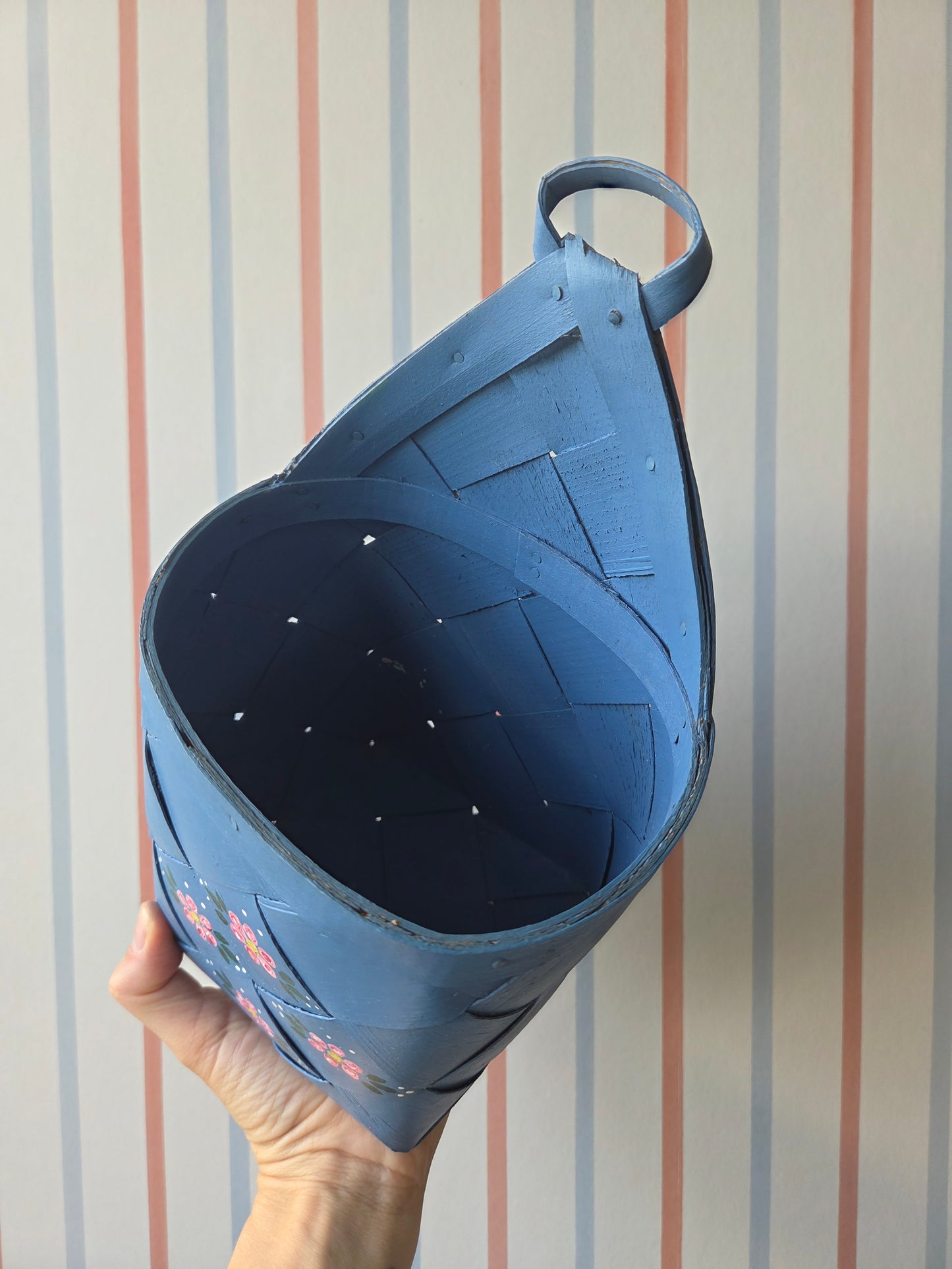 Blue Swedish Wall Basket