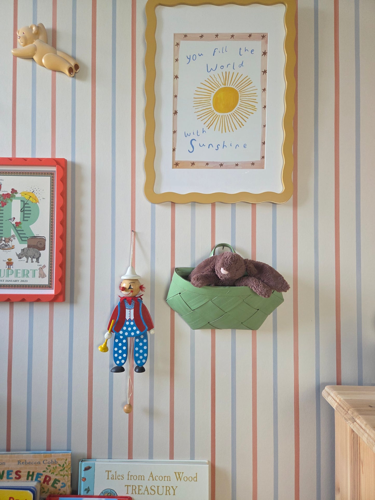 Green Swedish Wall Basket