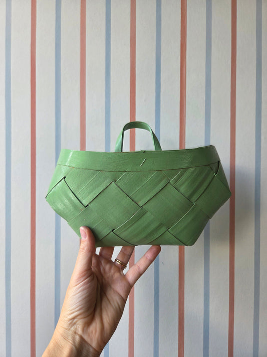 Green Swedish Wall Basket