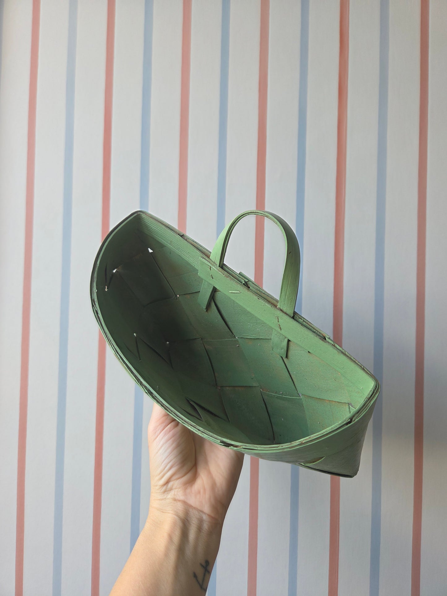 Green Swedish Wall Basket