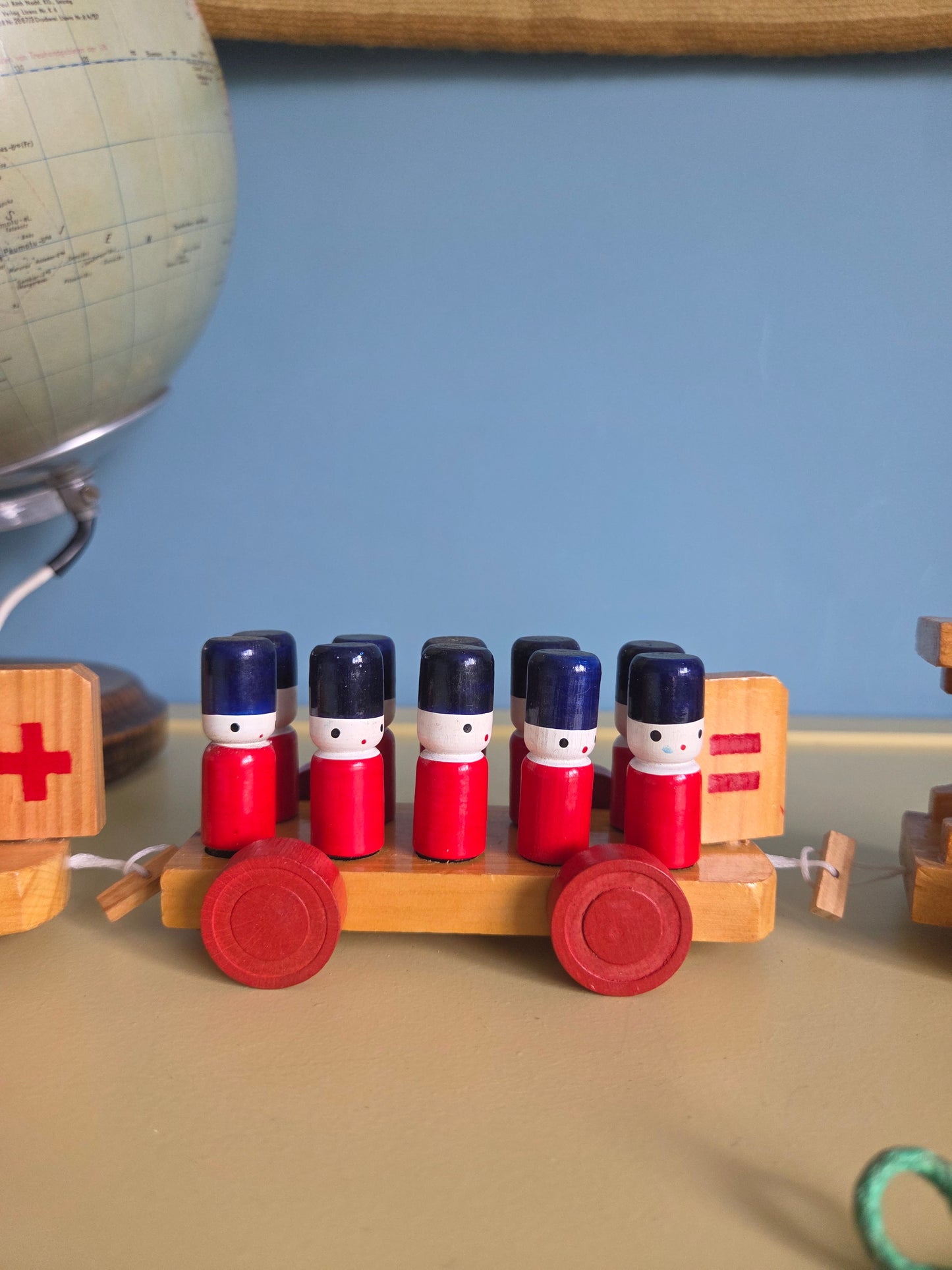 Vintage Counting Train with Soldiers