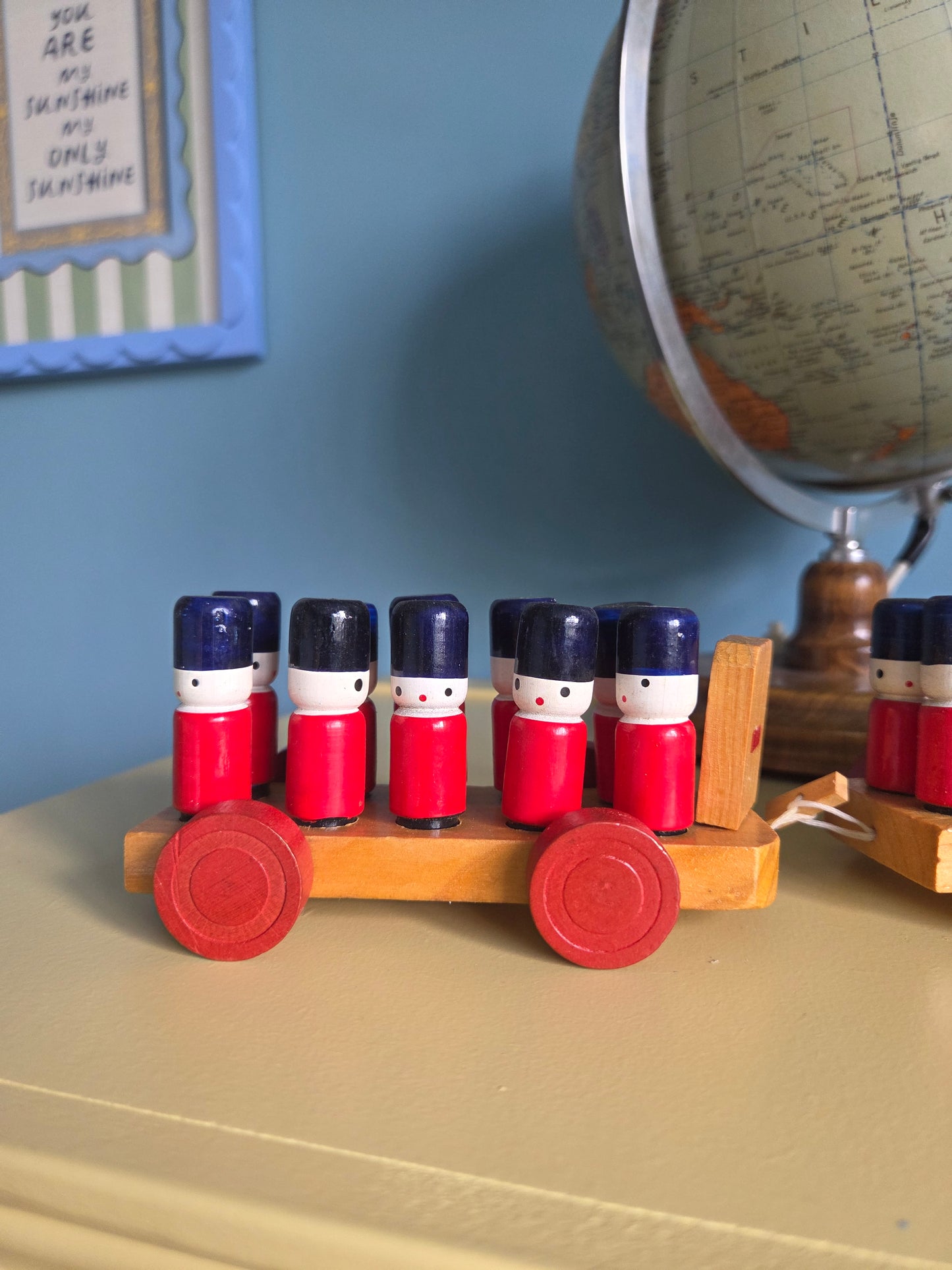 Vintage Counting Train with Soldiers