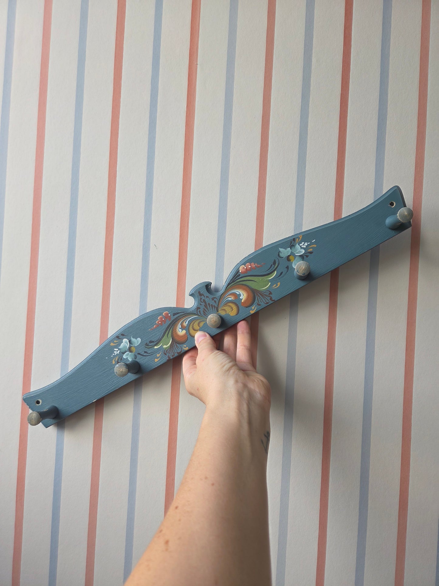 Swedish Folk Painted Hooks