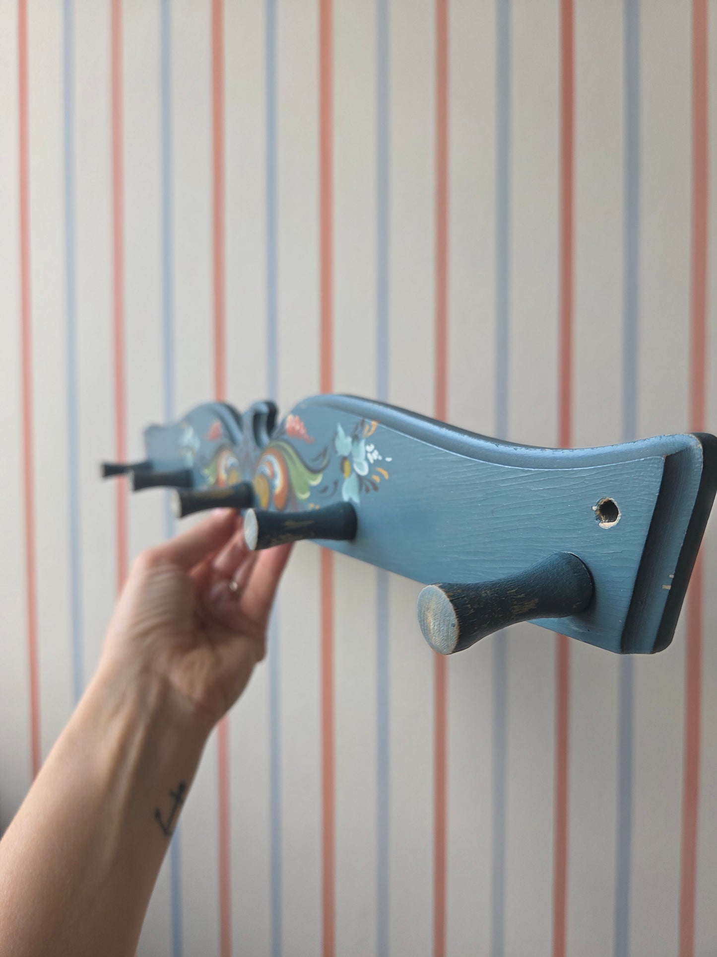 Swedish Folk Painted Hooks