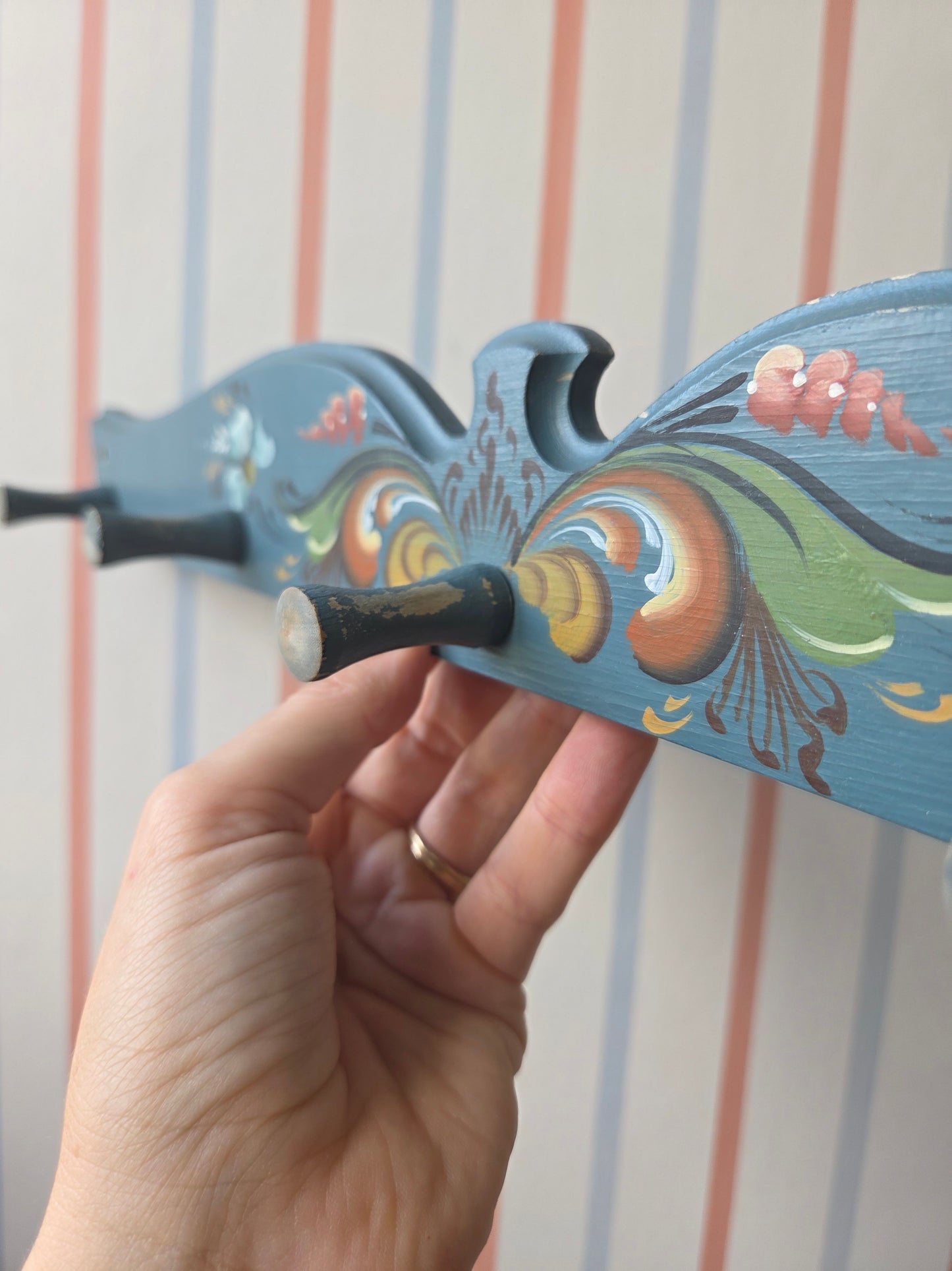 Swedish Folk Painted Hooks