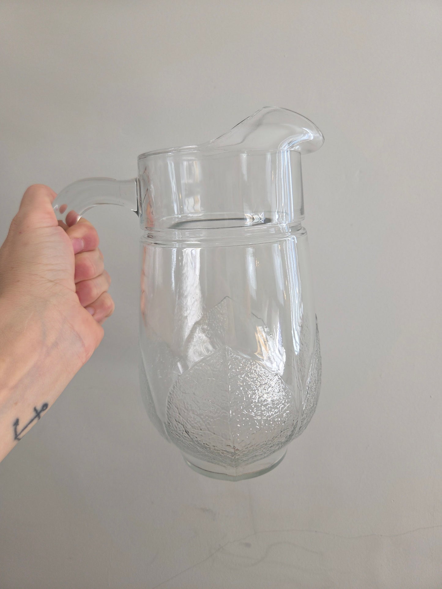 French Arcoroc Leaf Jug