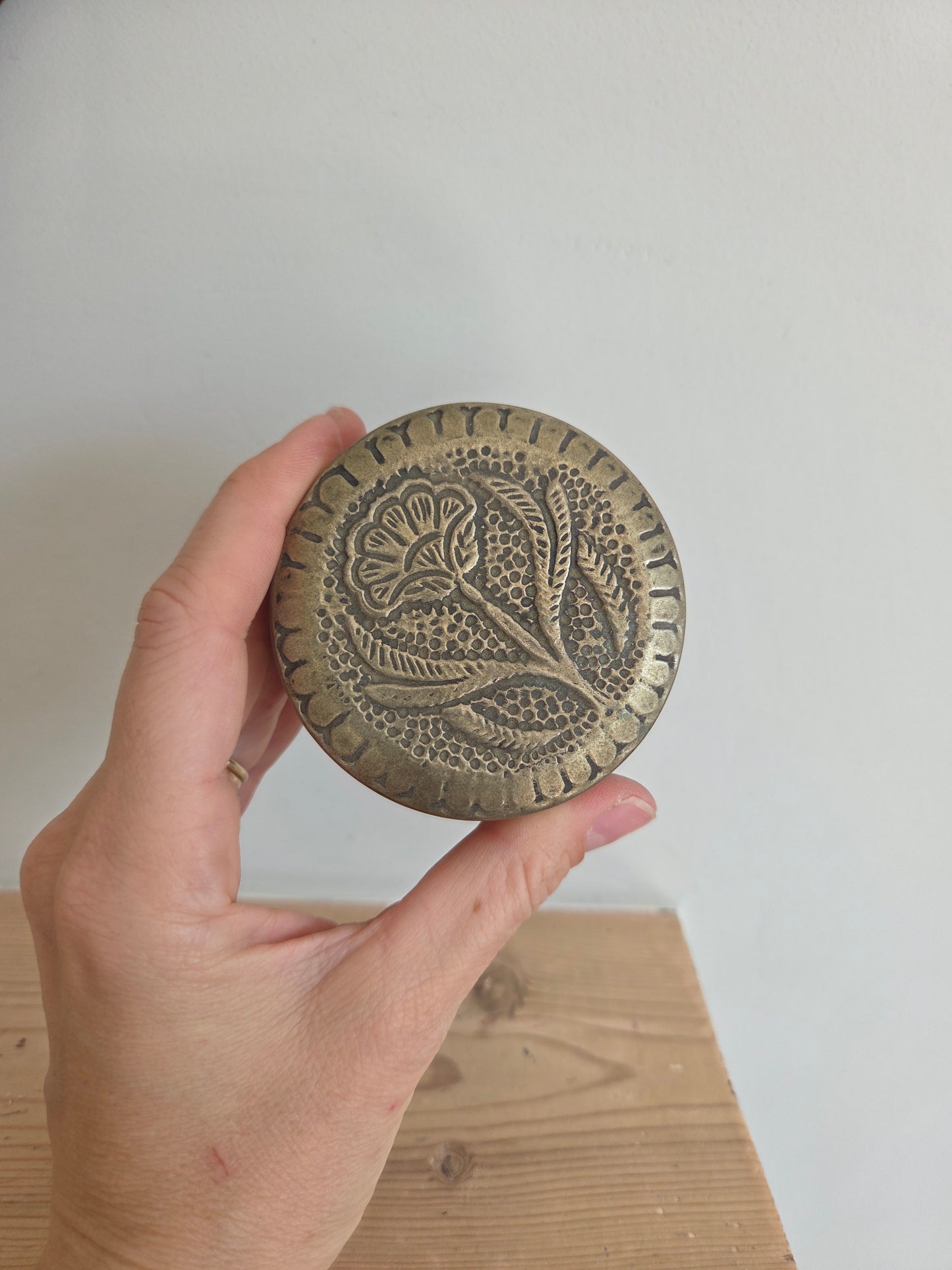 Silver Plated Flower Trinket Pot