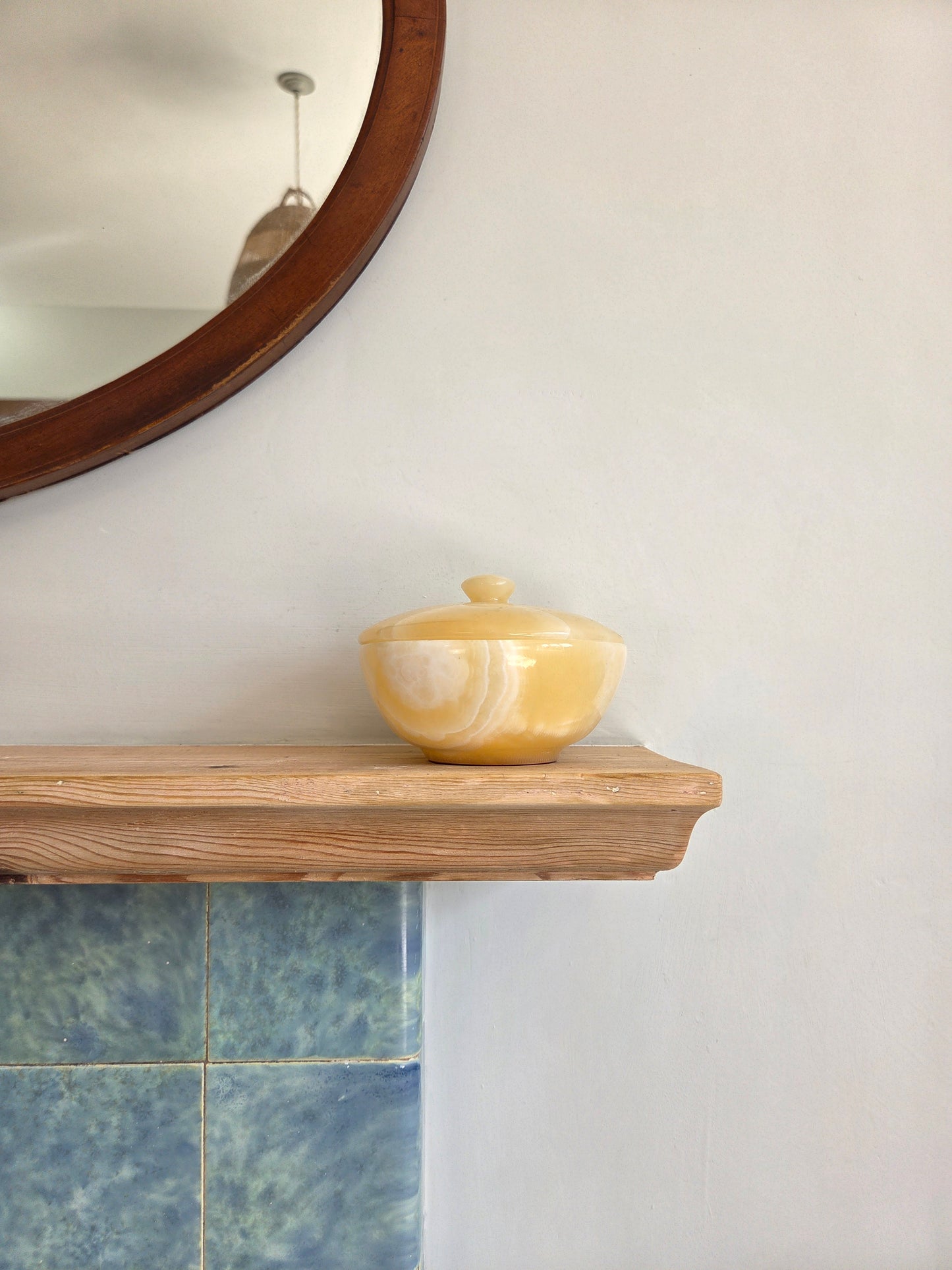 Vintage Onyx Trinket Pot