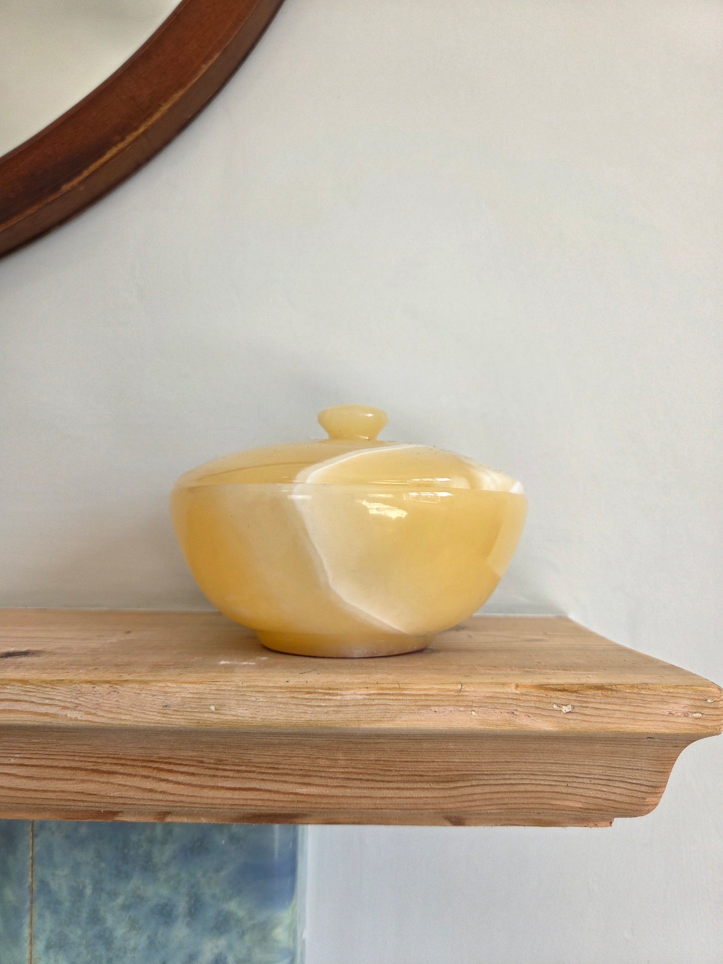 Vintage Onyx Trinket Pot