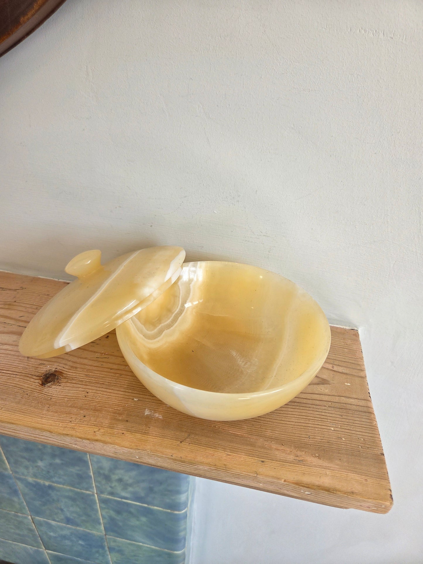 Vintage Onyx Trinket Pot