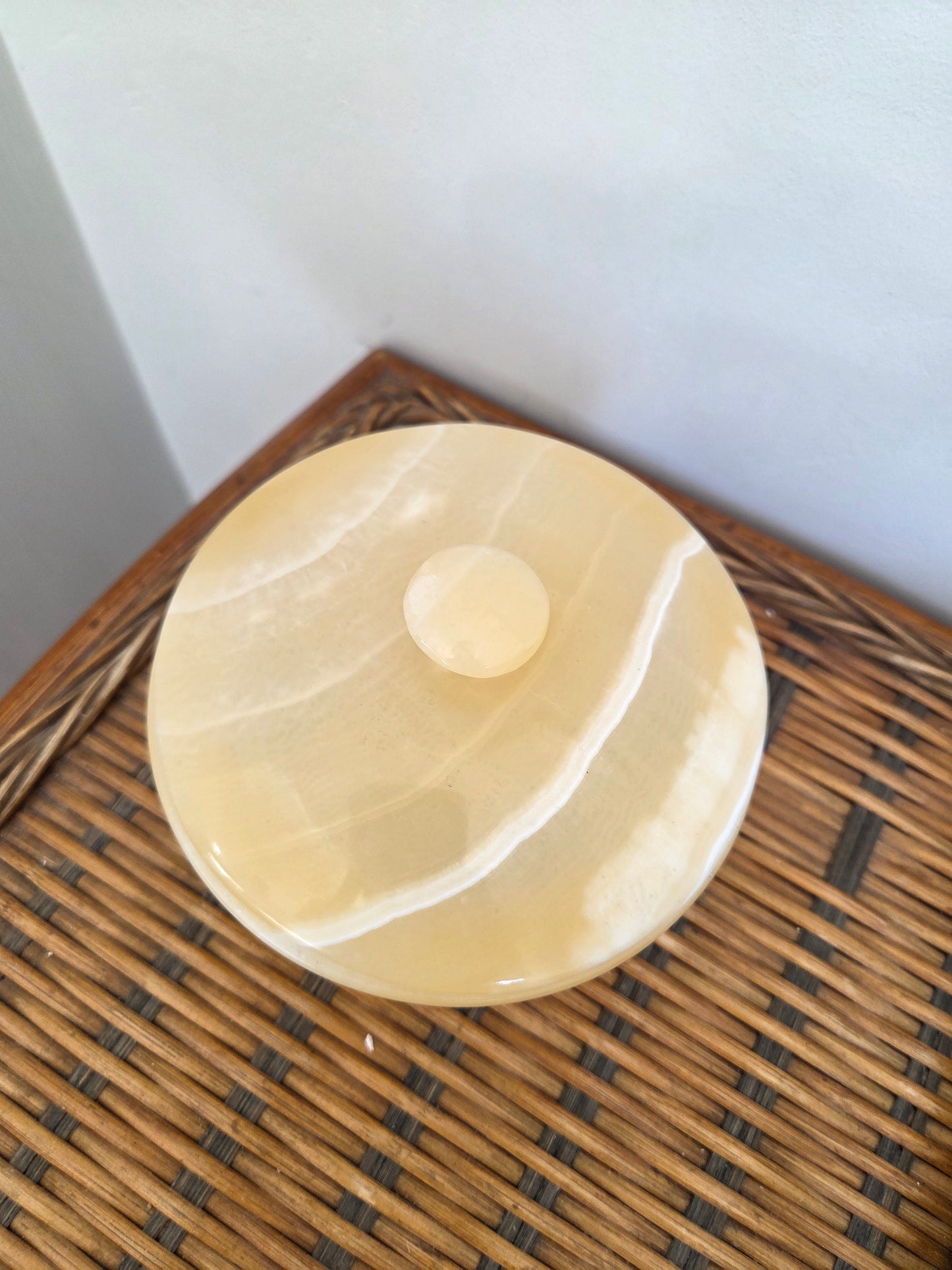 Vintage Onyx Trinket Pot