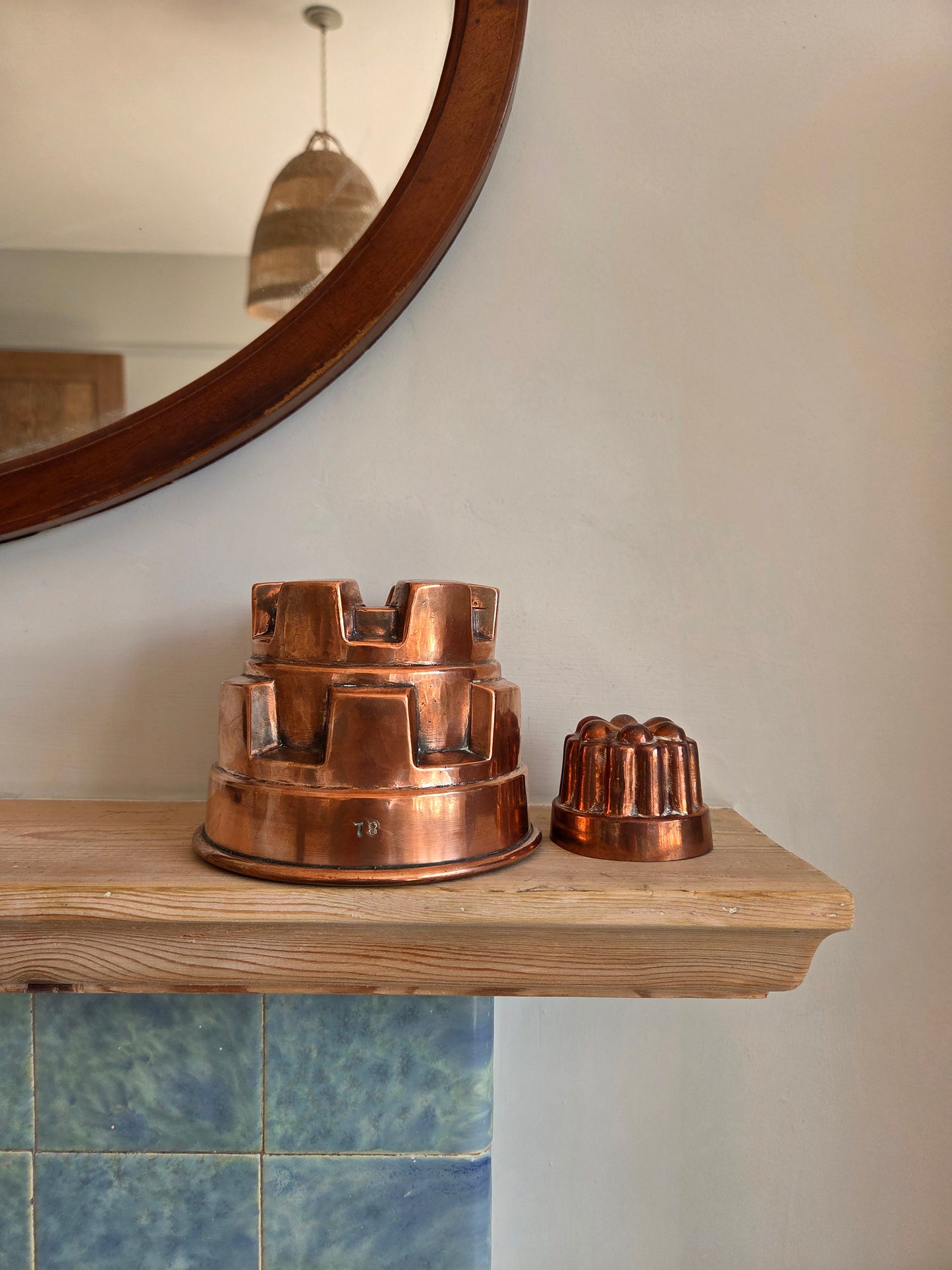 Vintage Copper Mould - Large Tall Jelly Mould