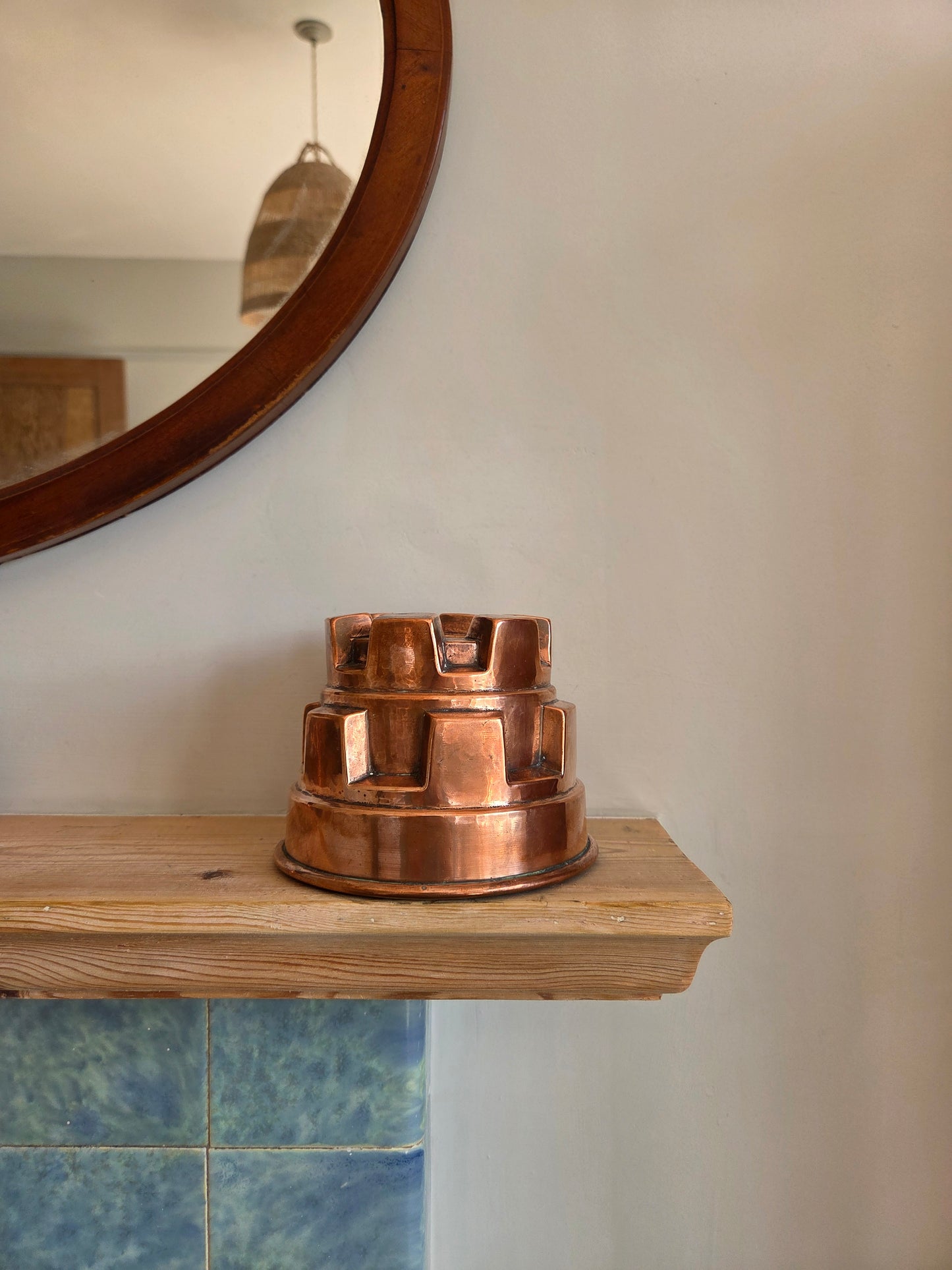 Vintage Copper Mould - Large Tall Jelly Mould