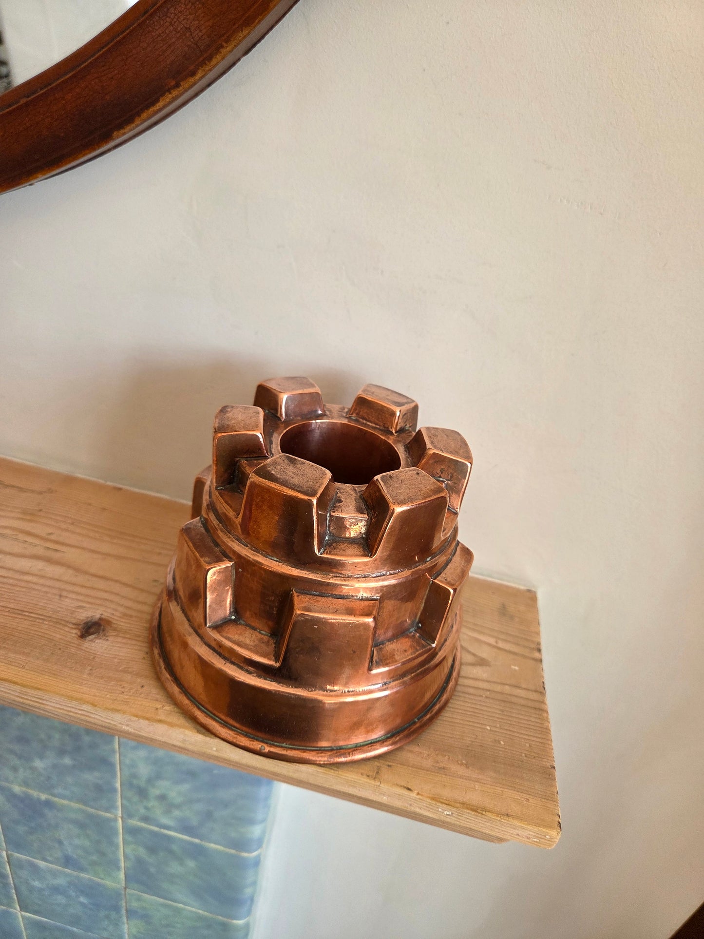 Vintage Copper Mould - Large Tall Jelly Mould
