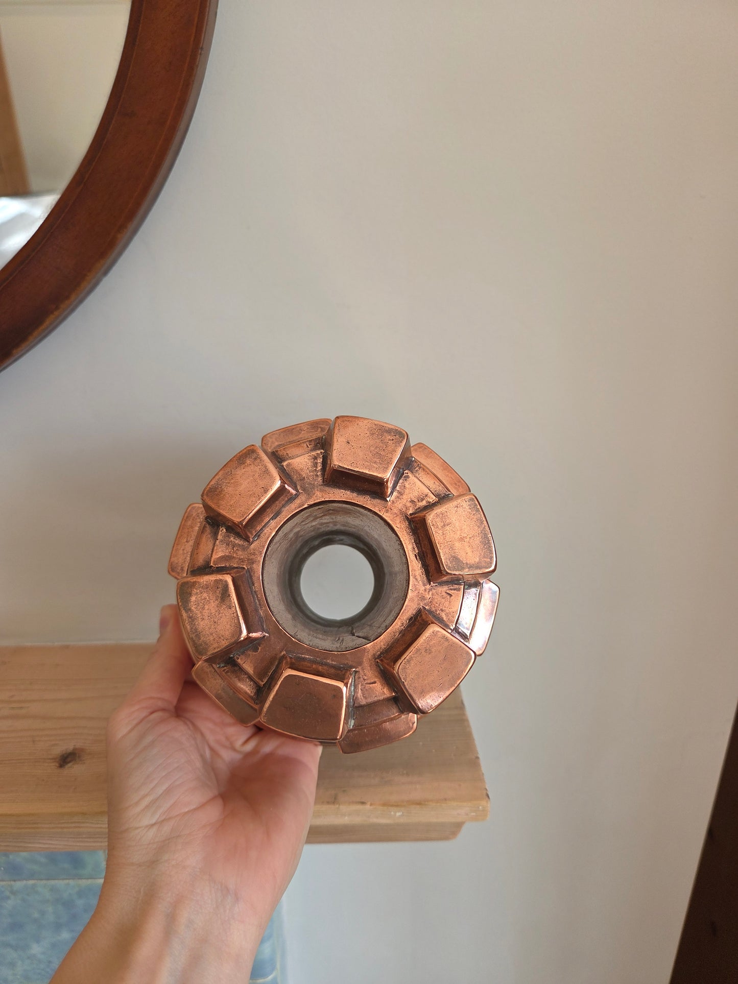 Vintage Copper Mould - Large Tall Jelly Mould