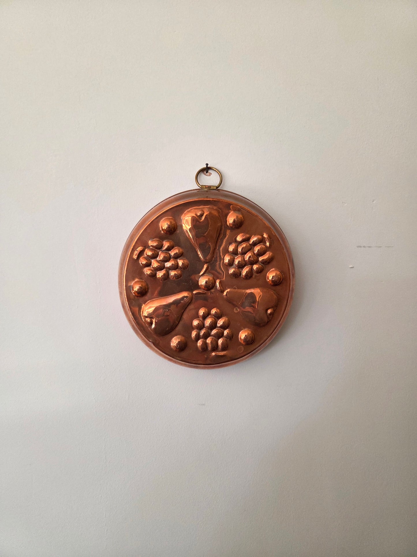 Vintage Copper Mould - Smaller Pear and Grapes